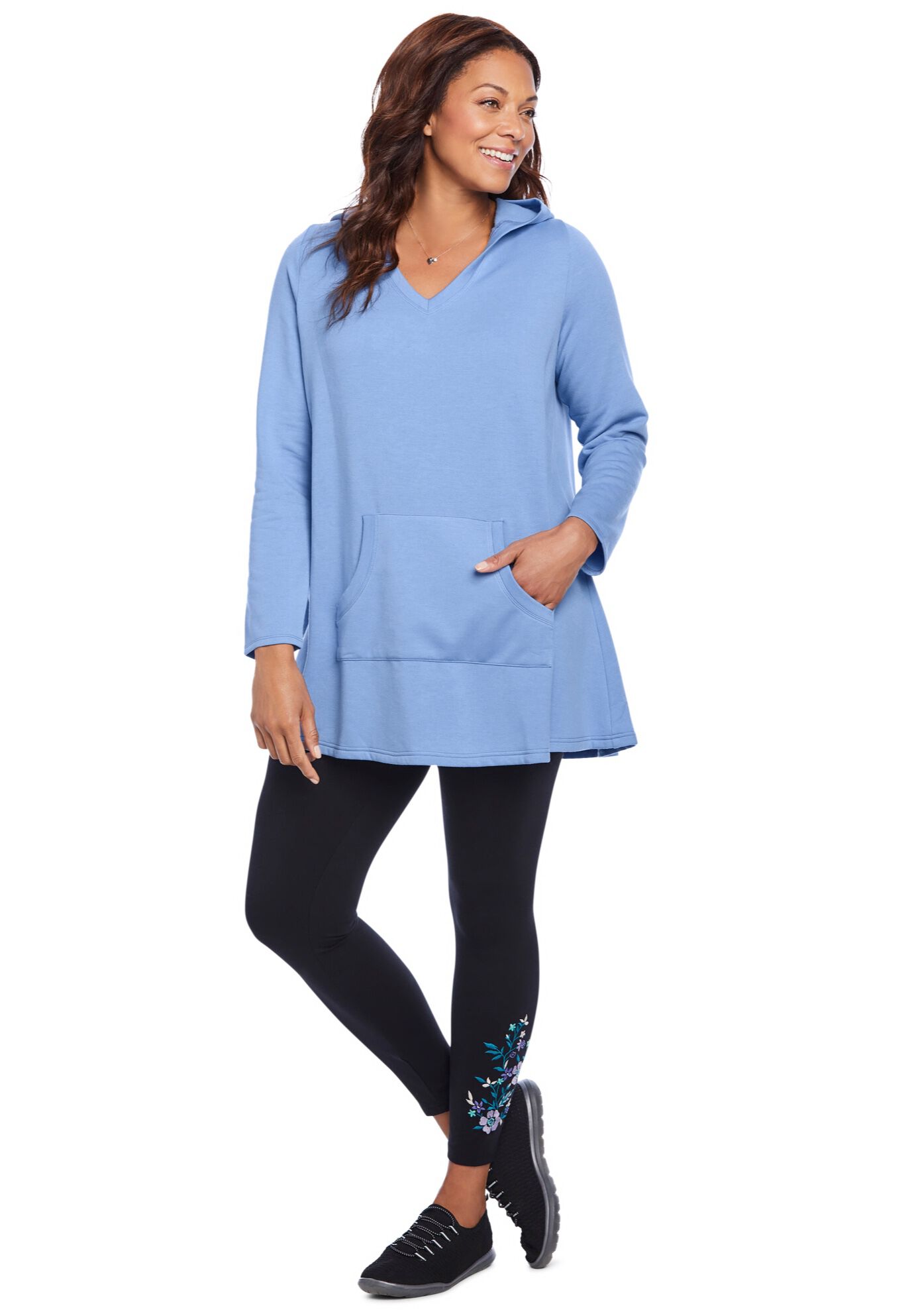 Plus size hooded clearance tunic