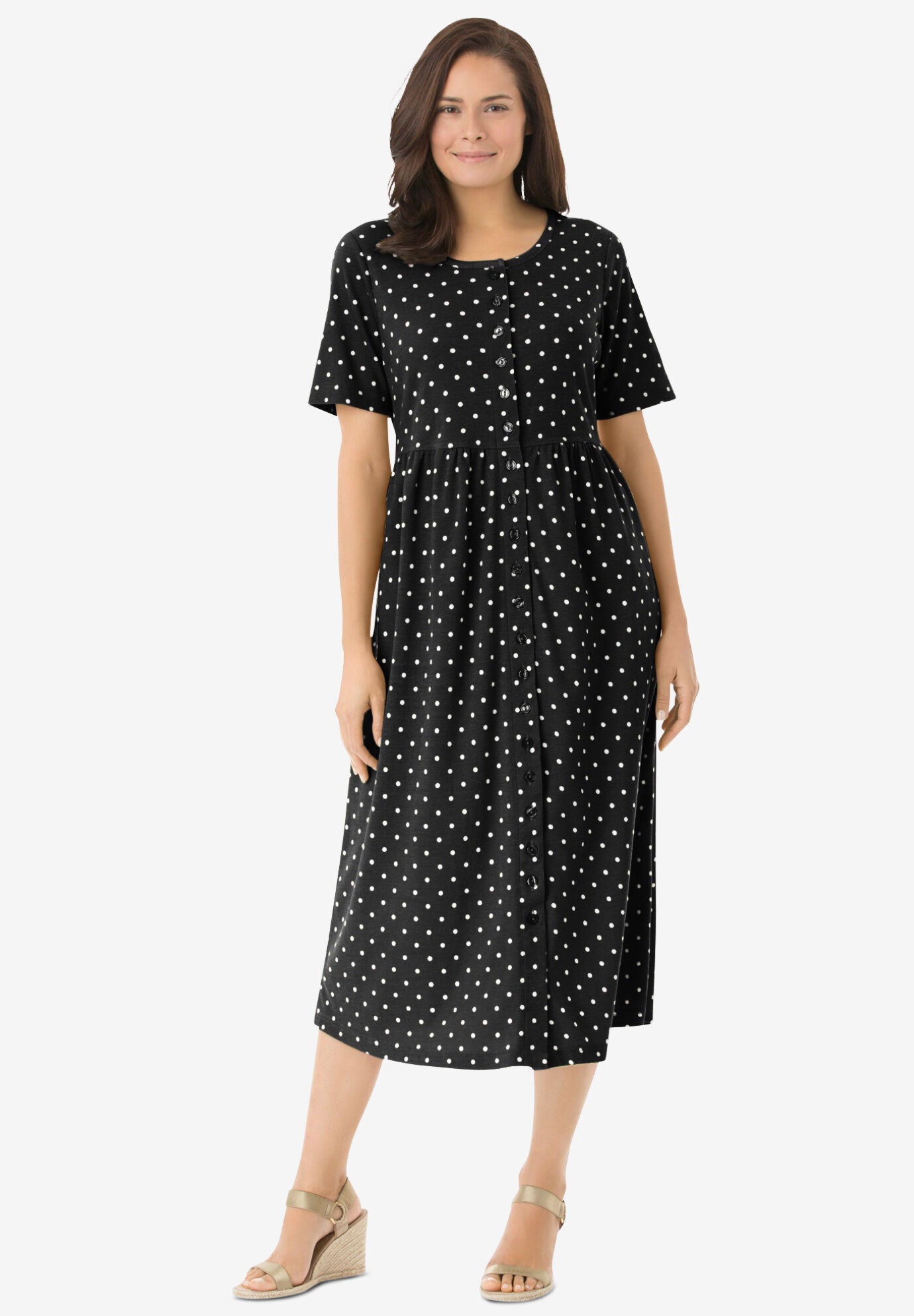ButtonFront Essential Dress Woman Within