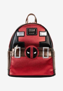 Loungefly X Marvel Deadpool Mini Backpack Metallic Red