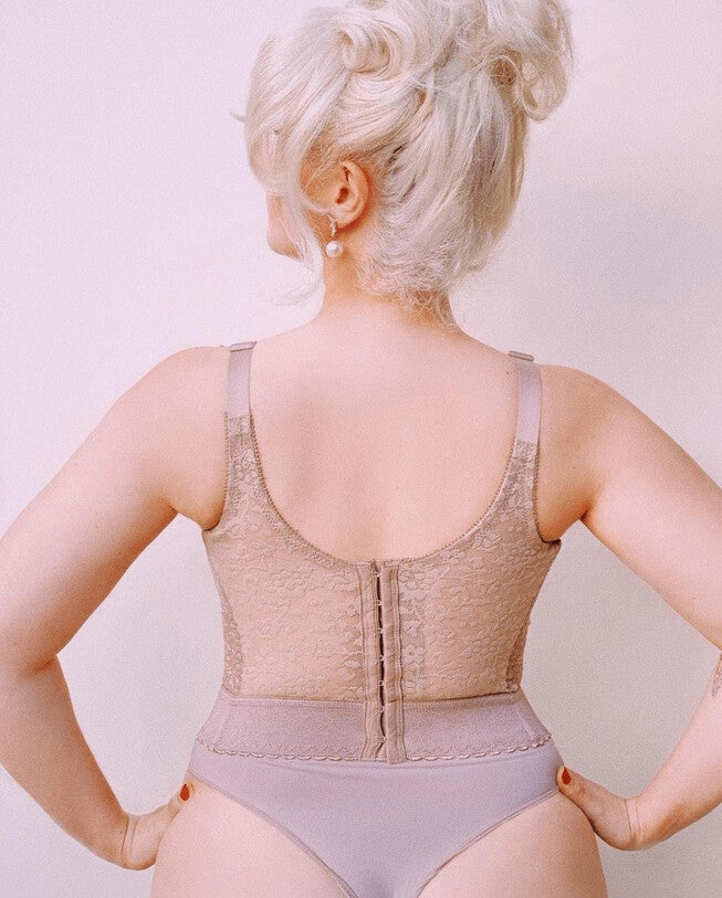 Expandable Cups Longline Bra, MOCHA, on-hover image number 1