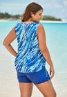 Swim Tank Coverup with Side Ties, , on-hover image number 1