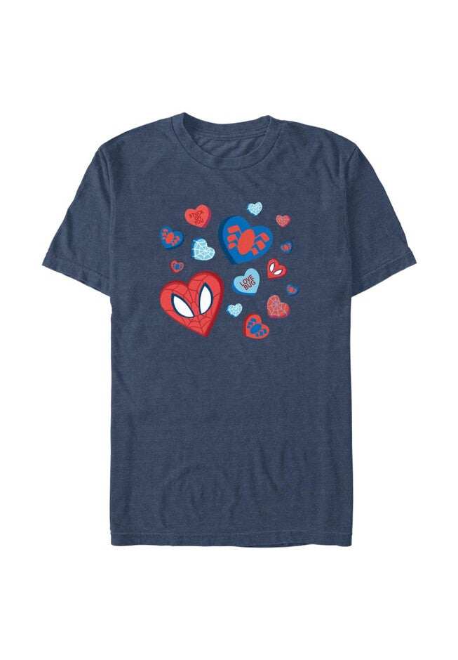 Love Bug Candy Relaxed Fit Boyfriend T-Shirt, NAVY HEATHER, hi-res image number null