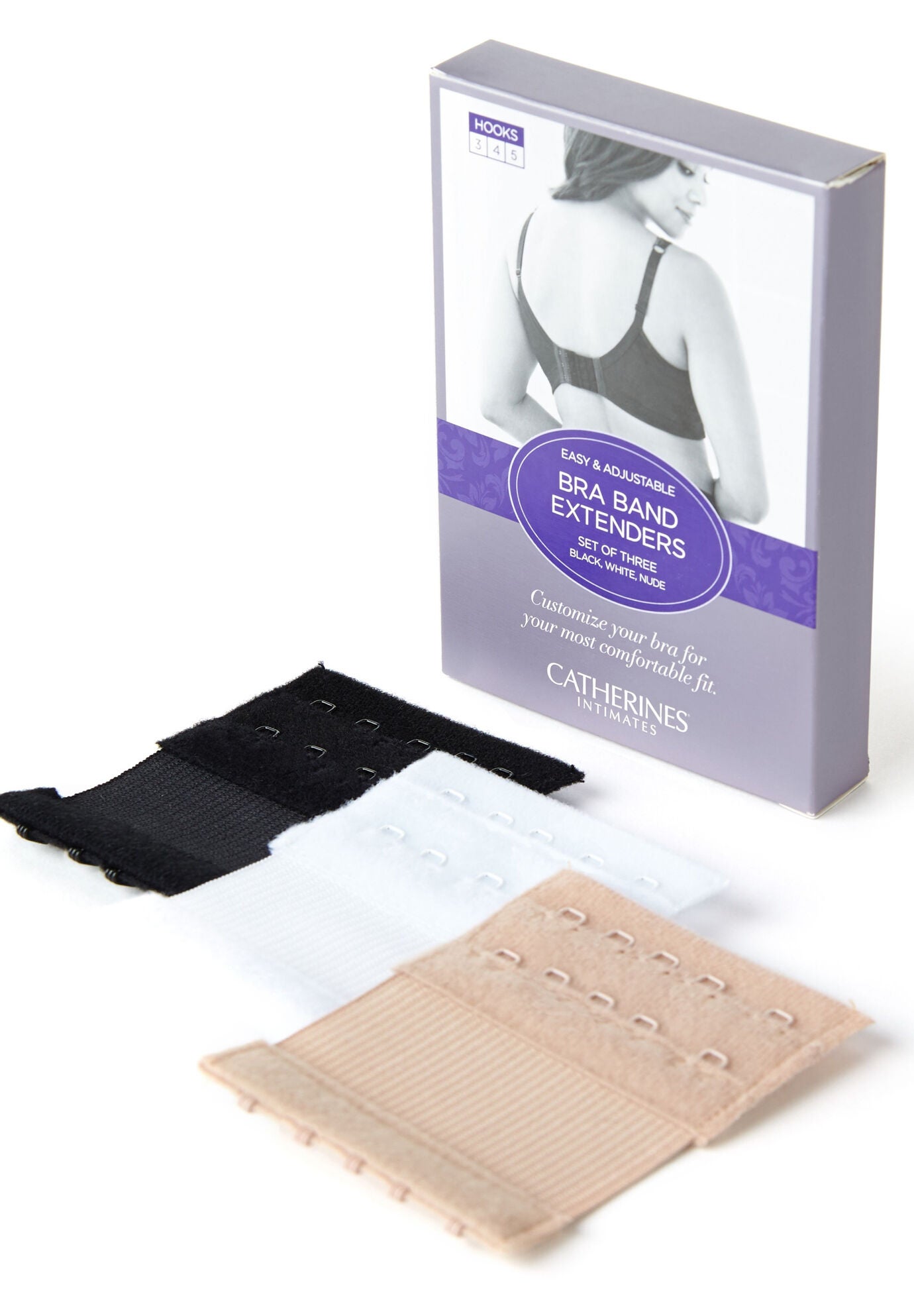 Bra Band Extenders 5 Hook Elastic, Multi Color Woman Within