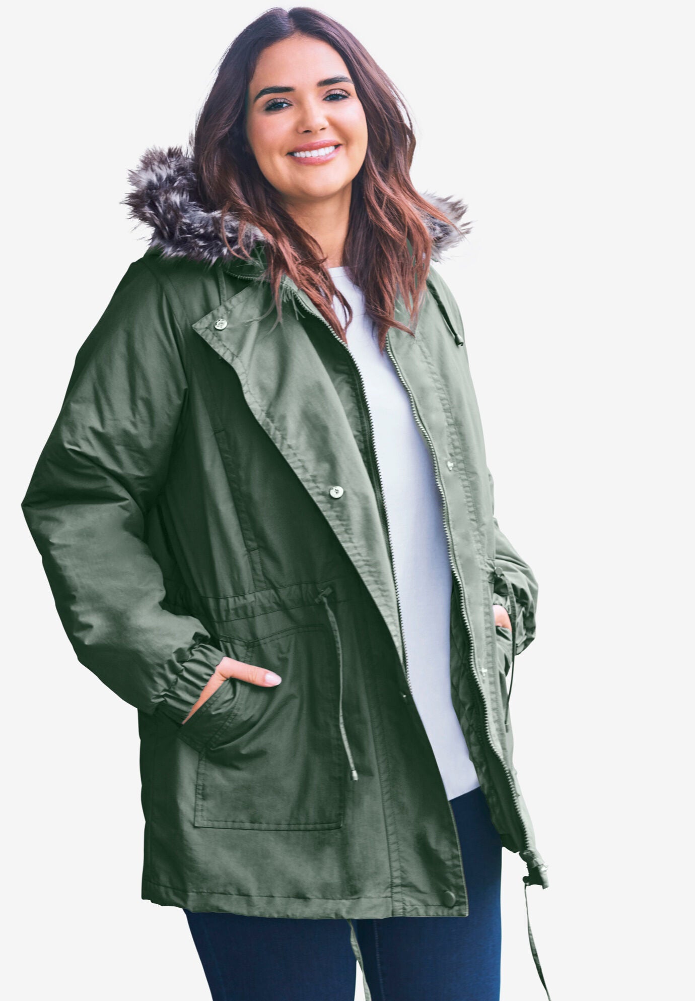 woman within winter coats plus size
