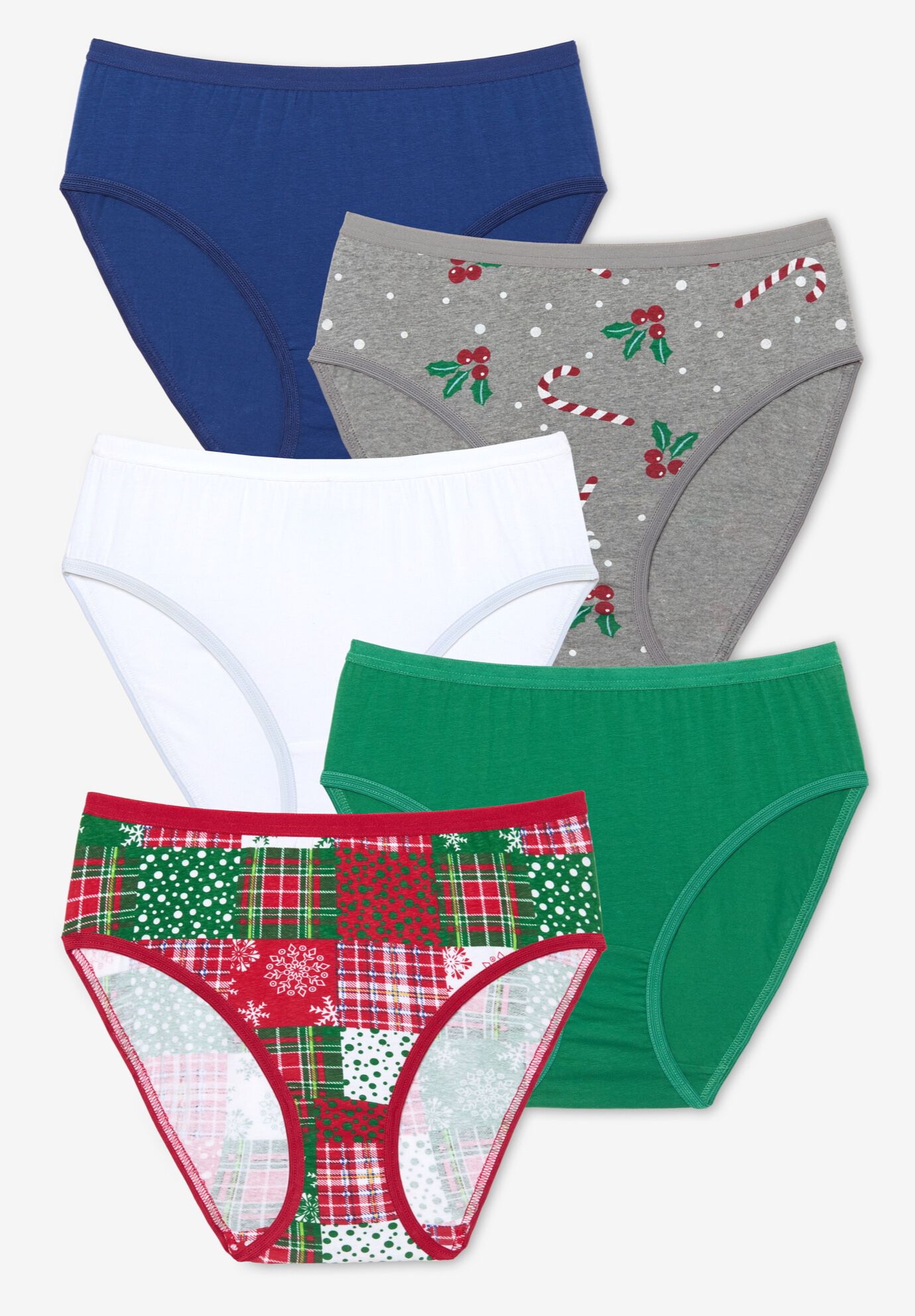 Hi-Cut Cotton Brief 5-Pack | Woman Within