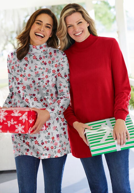 Perfect Long-Sleeve Mockneck Tee, , alternate image number null