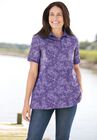 Perfect Printed Short-Sleeve Polo Shirt, , alternate image number null