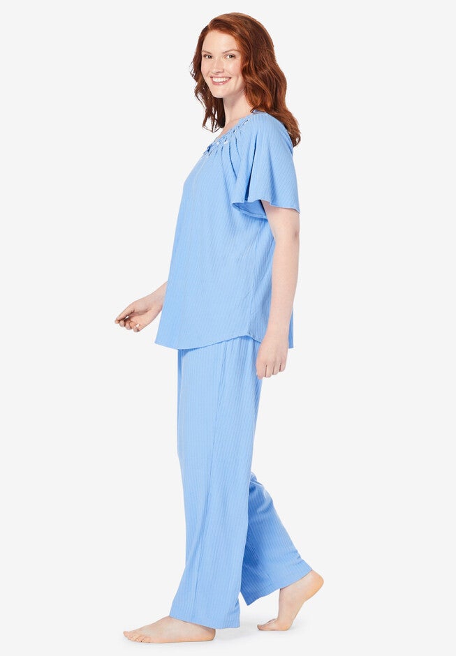 2-Piece Rib Knit Pajama Set, , alternate image number 2