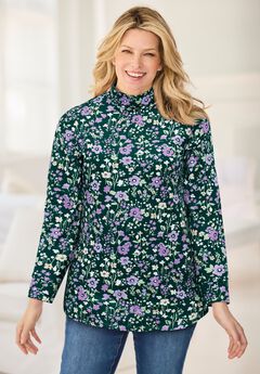 Mockneck Long-Sleeve Tunic