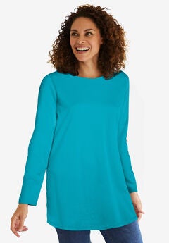 Perfect Long-Sleeve Crewneck Tunic