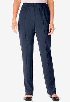 The Hassle-Free Elastic-Waist Soft Knit Pant