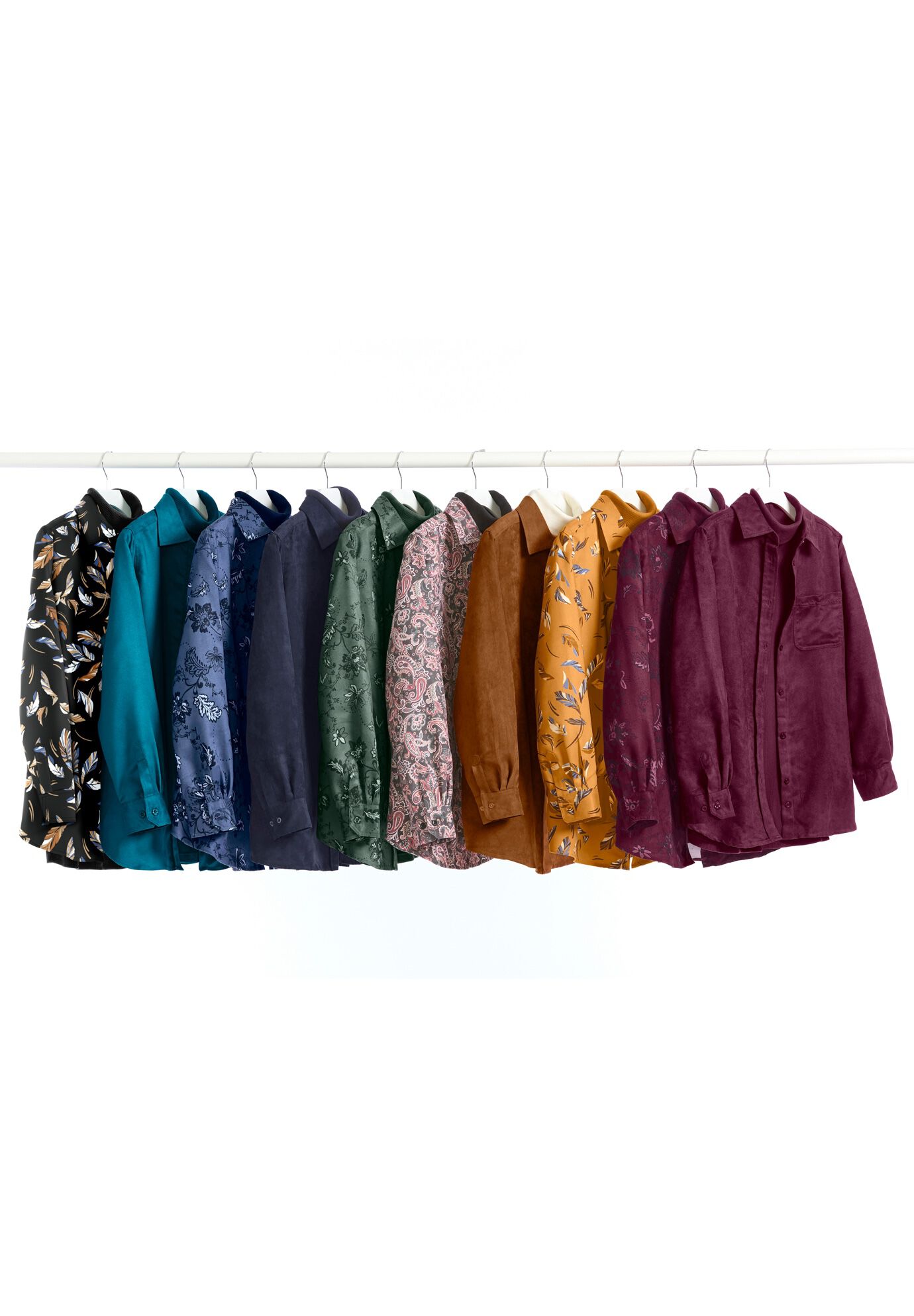 Soft Faux Suede Shirt, , on-hover image number 1