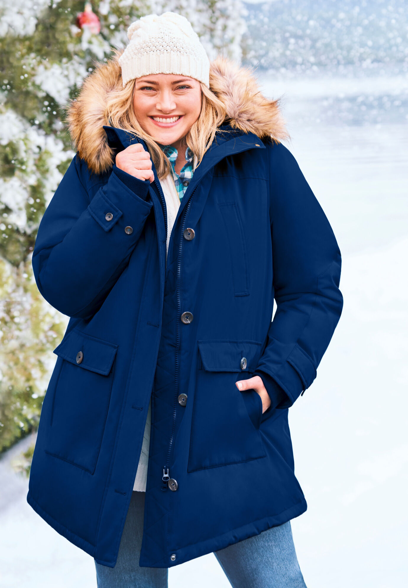 woman within arctic parka