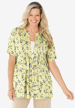 7-Day Layer-Look Elbow-Sleeve Tee
