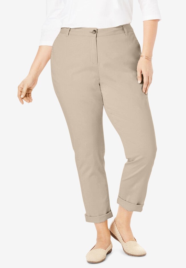 Girlfriend Chino, NATURAL KHAKI, hi-res image number 0