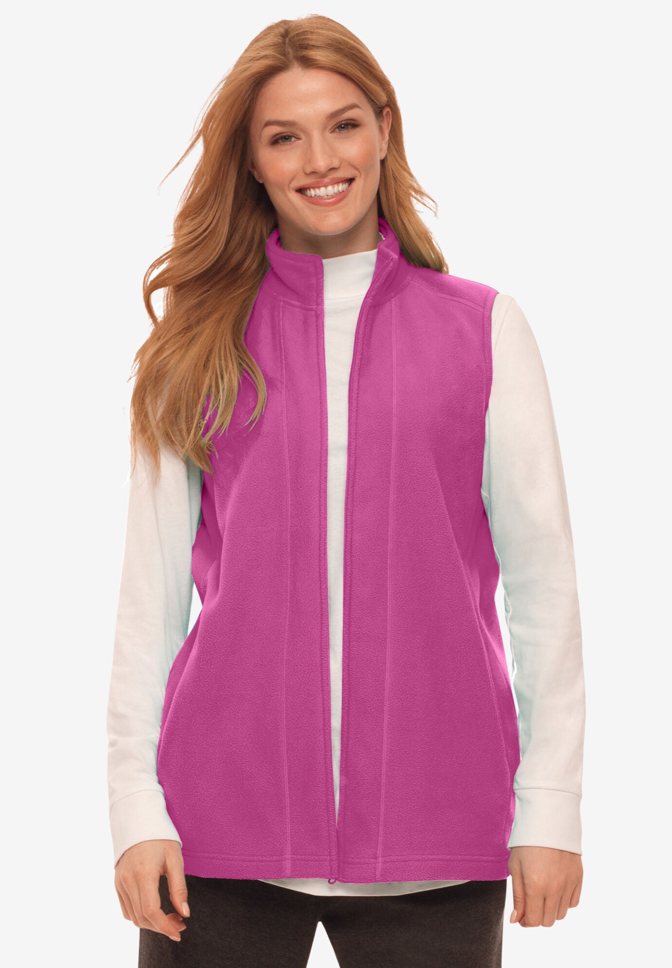 fleece vest plus size