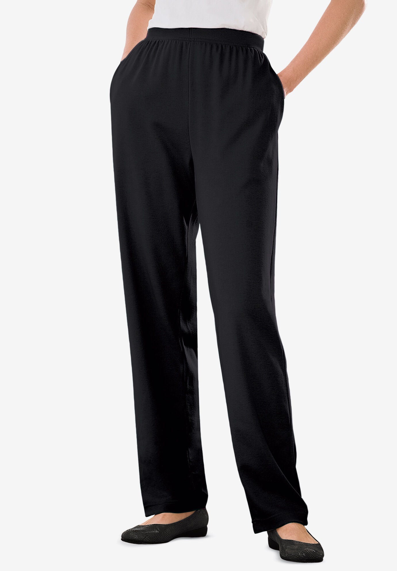 Casual Loose Straight Leg Pant Classic Solid Office Work - Temu