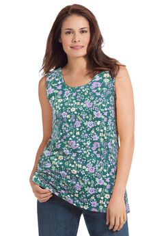 Perfect Printed Scoopneck Tank