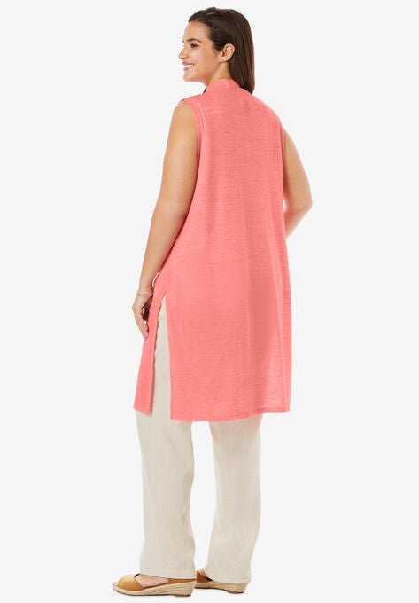 Lightweight Linen Vest, , on-hover image number null