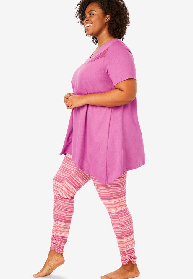 Lace Tunic & Legging PJ Set by Dreams & Co.®, , alternate image number null