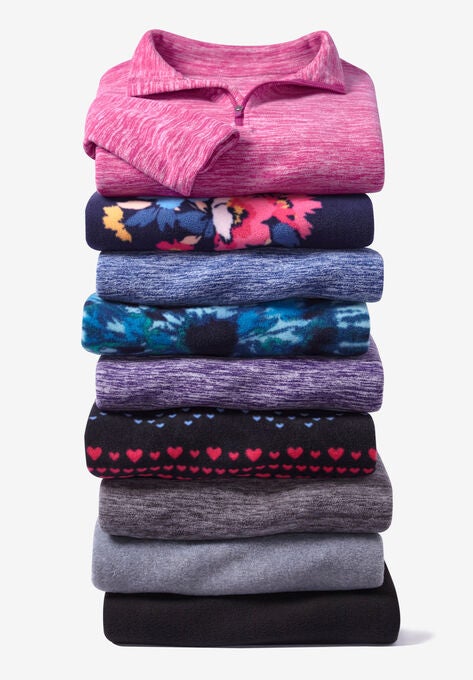 Microfleece Quarter-Zip Pullover | Woman Within