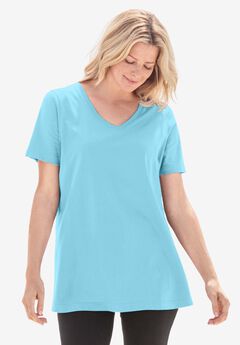 Perfect Short-Sleeve V-Neck Tee