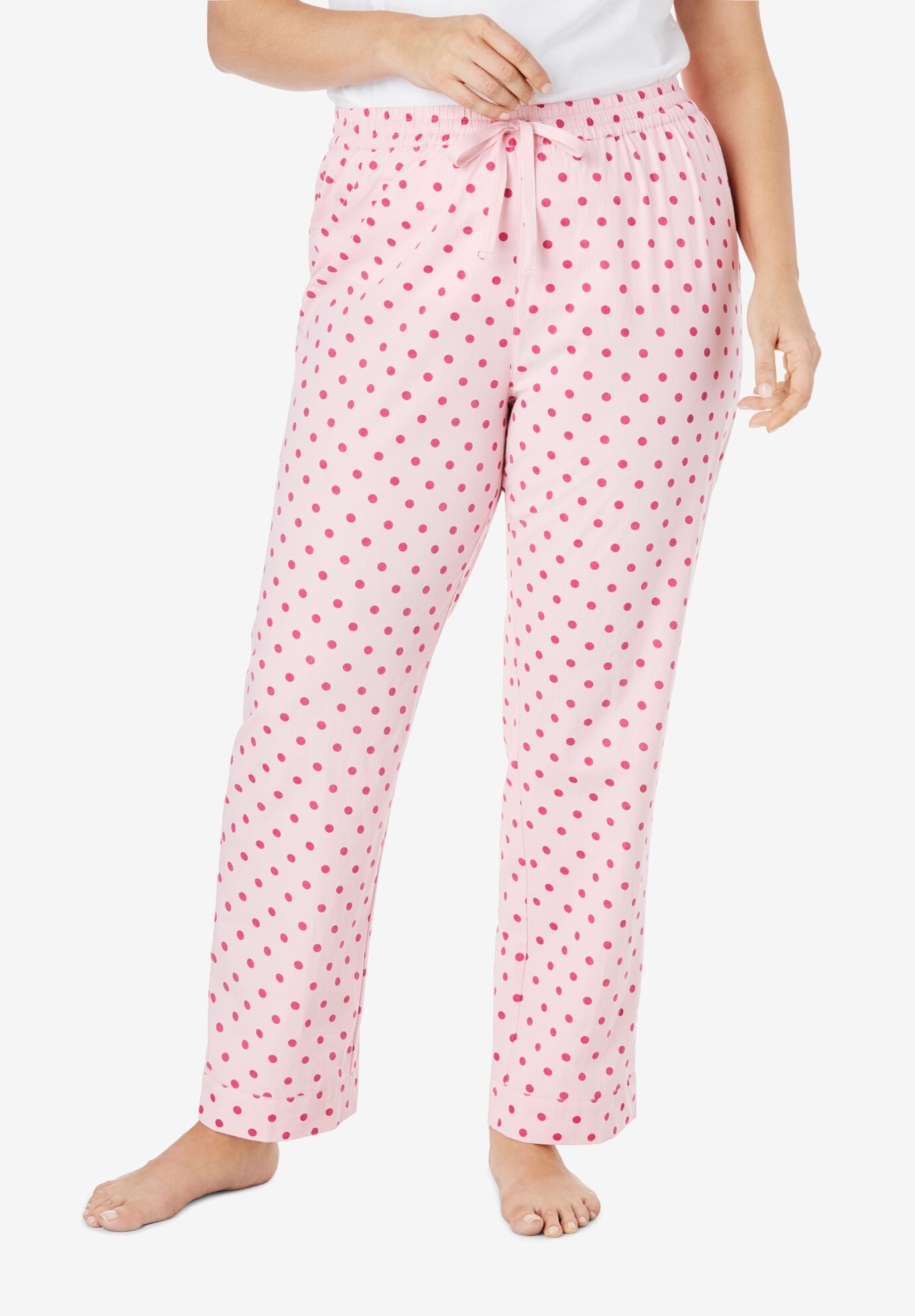 Woman Within Womens Plus Size Dreams /& Co Supersoft Wide Leg Lounge Pant