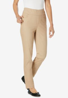 Flex-Fit Slim-Leg Pull-On Gap-Free Stretch-Denim Jeans