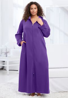 Long Hooded Fleece Sweatshirt Robe