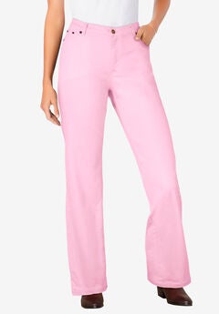 Wide-Leg Stretch Denim Jean