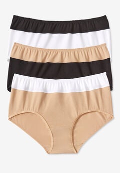 Full Coverage Stretch Cotton Color Block Brief 3-Pack