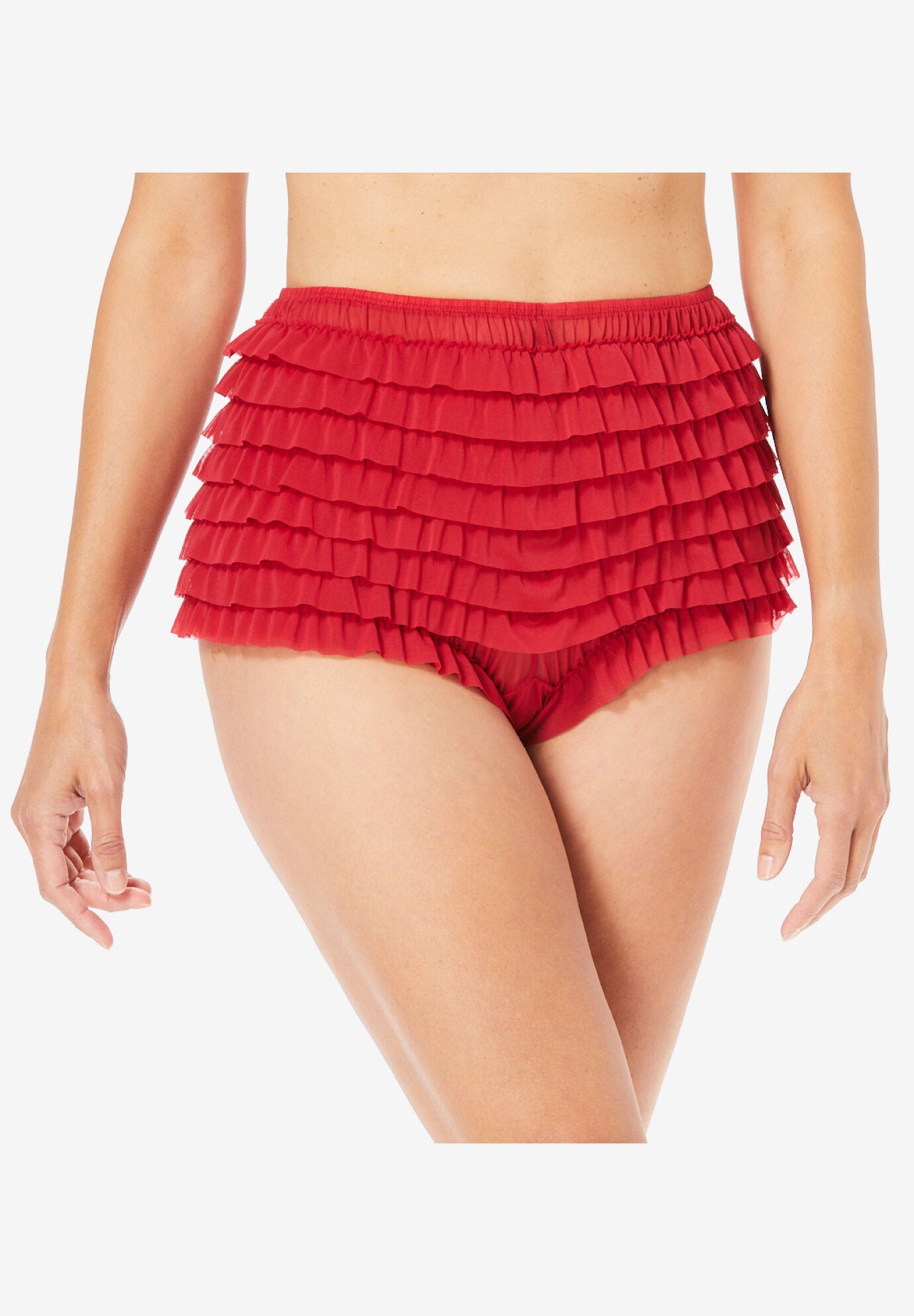 Plus size discount ruffle boy shorts