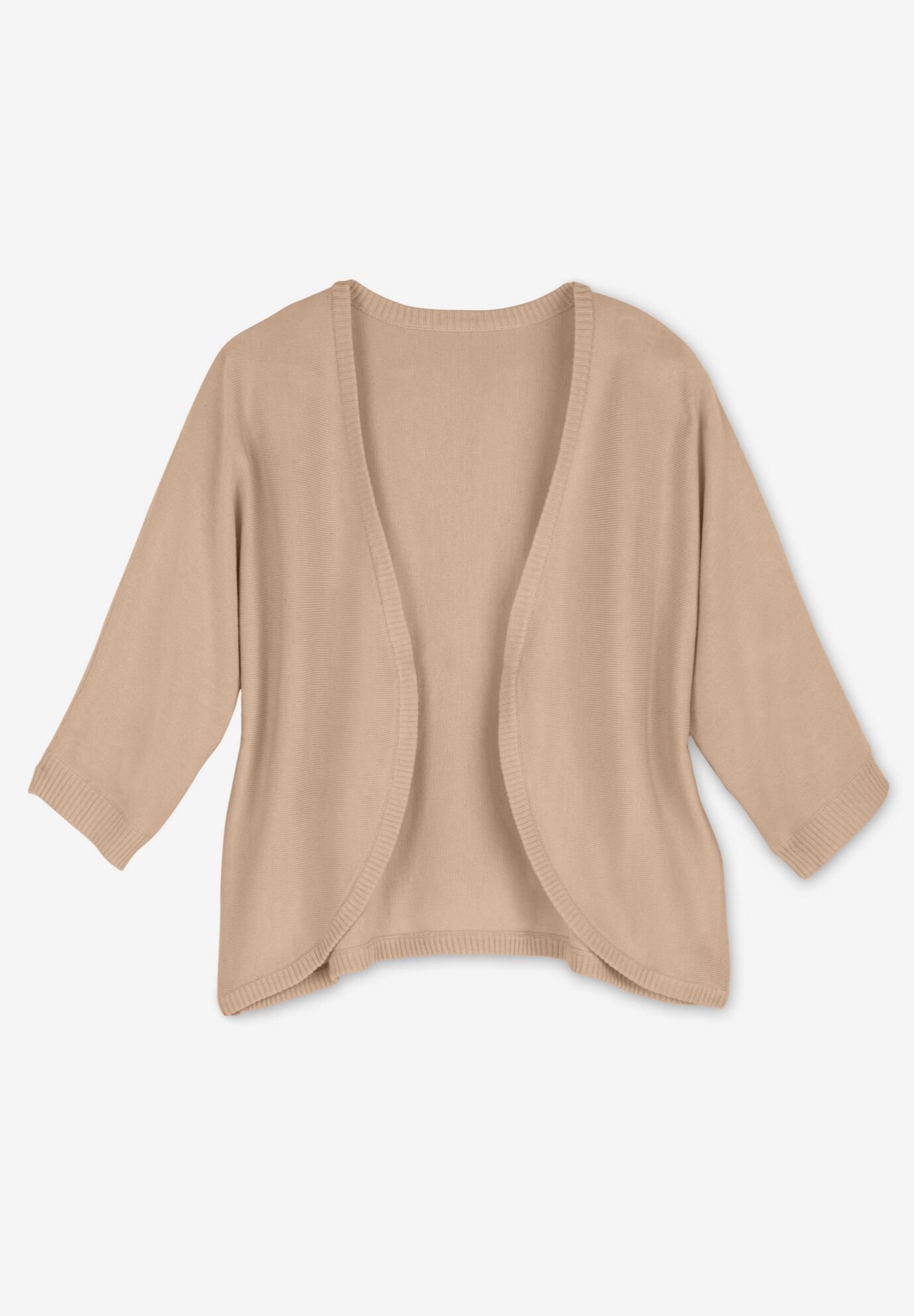 Rib Trim Cardigan Shrug