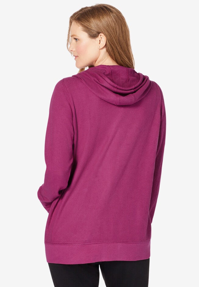 Waffle-Knit Fleece Thermal Jacket, , on-hover image number null