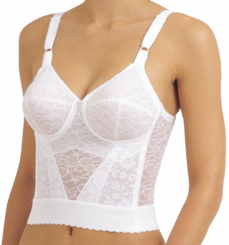 Expandable Cups Longline Bra, WHITE, alternate image number 4