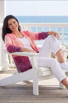 Ombre Shaker Cardigan Sweater