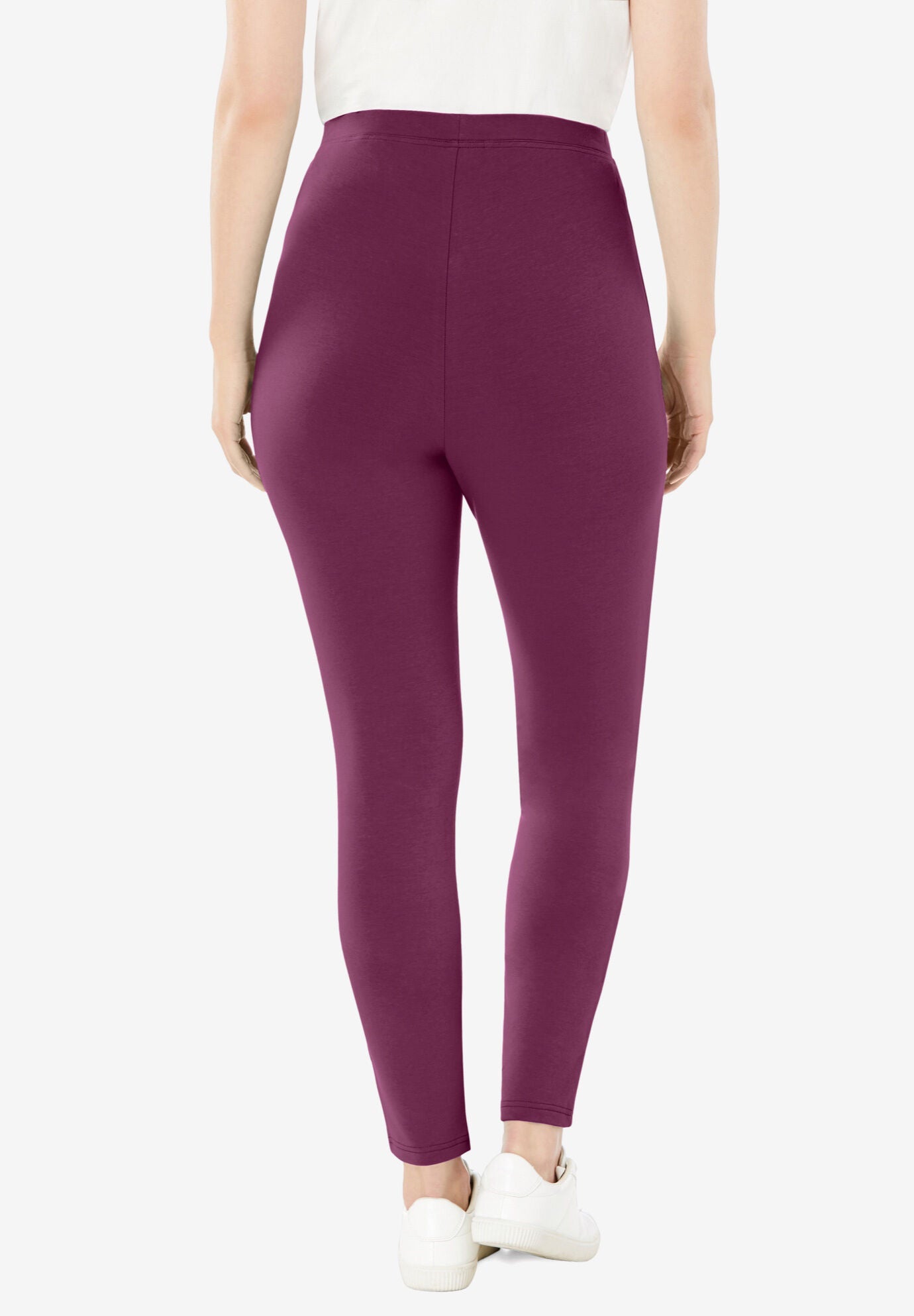 Stretch Cotton Legging, DEEP CLARET, on-hover image number 1