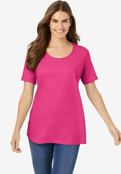 Perfect Short-Sleeve Scoopneck Tee