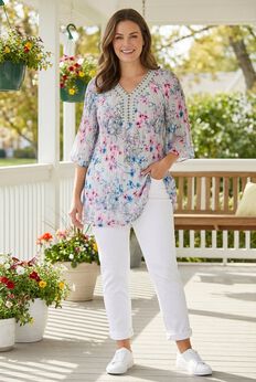 Embellished Pleated Blouse