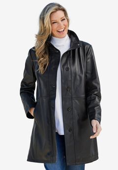 Leather Swing Coat