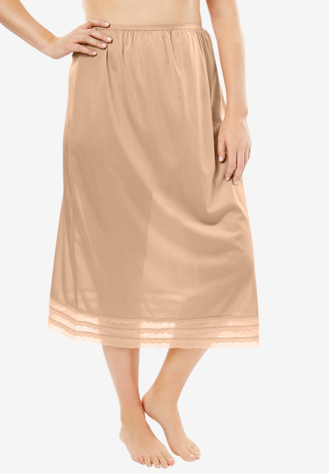 plus size half slips