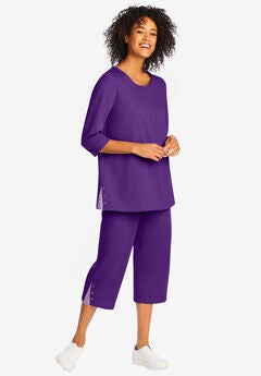 2-Piece Striped French Terry Set