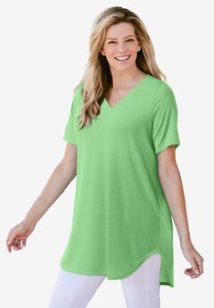 Marled V-Neck Tunic
