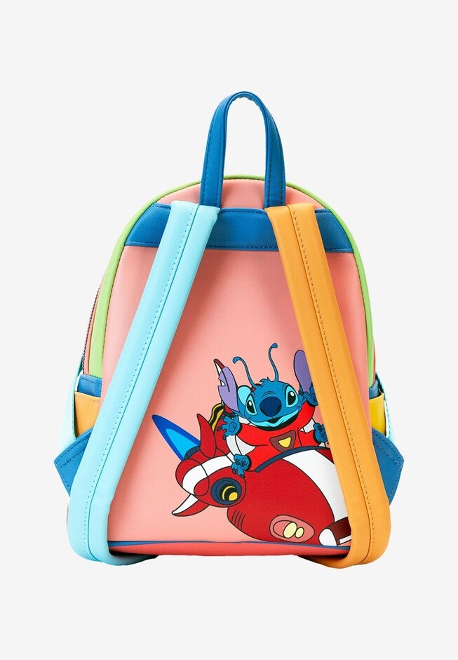 Loungefly x Disney Stitch Color Block Mini Backpack, BLUE, alternate image number 2
