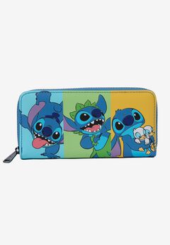 Loungefly x Disney Stitch Zip Around Wallet Color Block