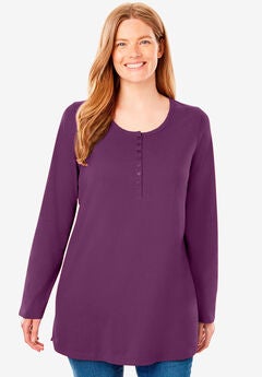 Perfect Long-Sleeve Henley Tee