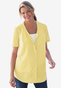 Seersucker Baseball Shirt