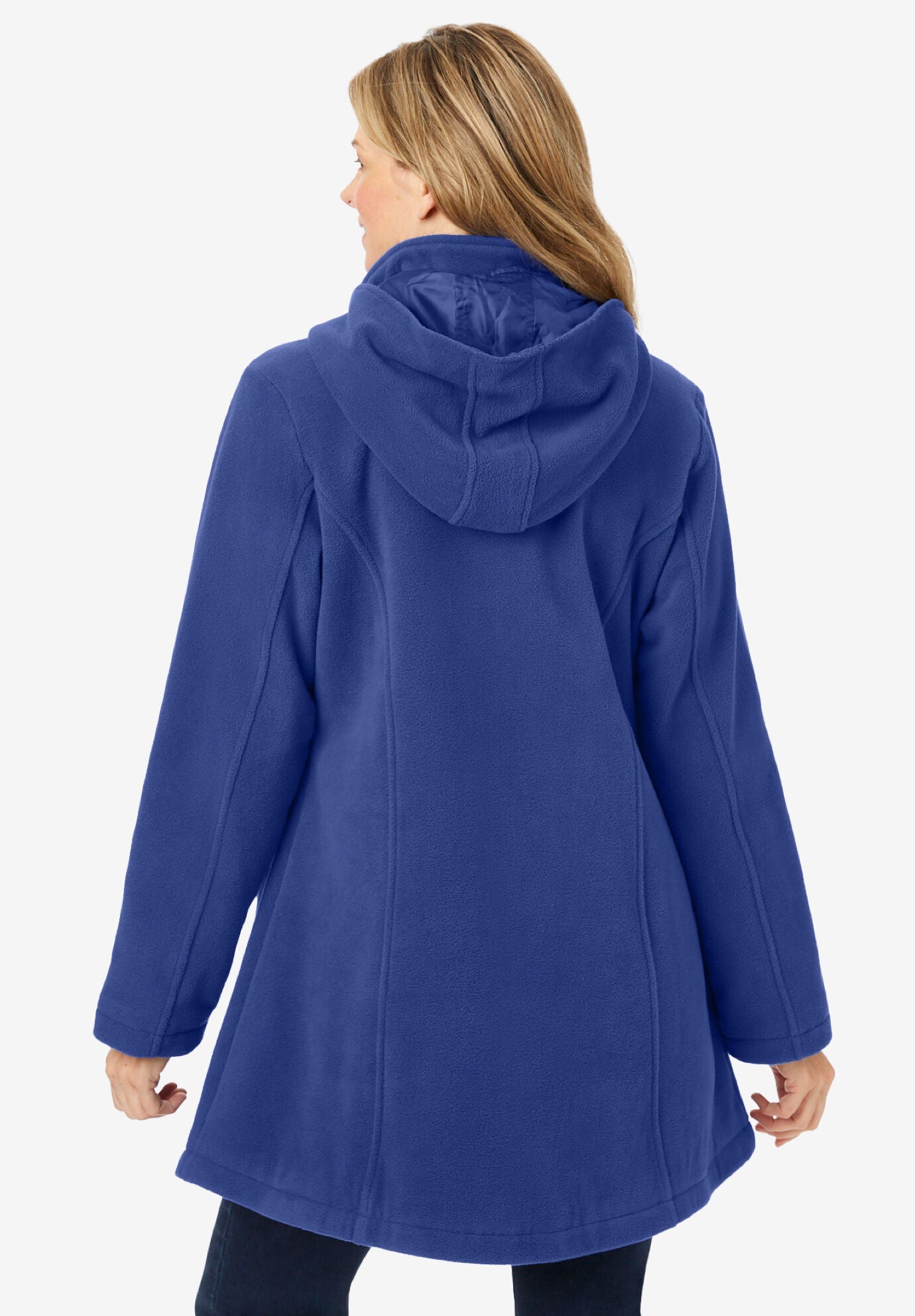 Hooded A Line Fleece Coat