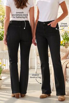 Smooth Back Stretch Bootcut Jean