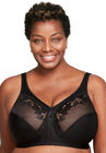 Full Figure Plus Size Magiclift Minimizer Bra Wirefree #1003 Bra, BLACK, hi-res image number null